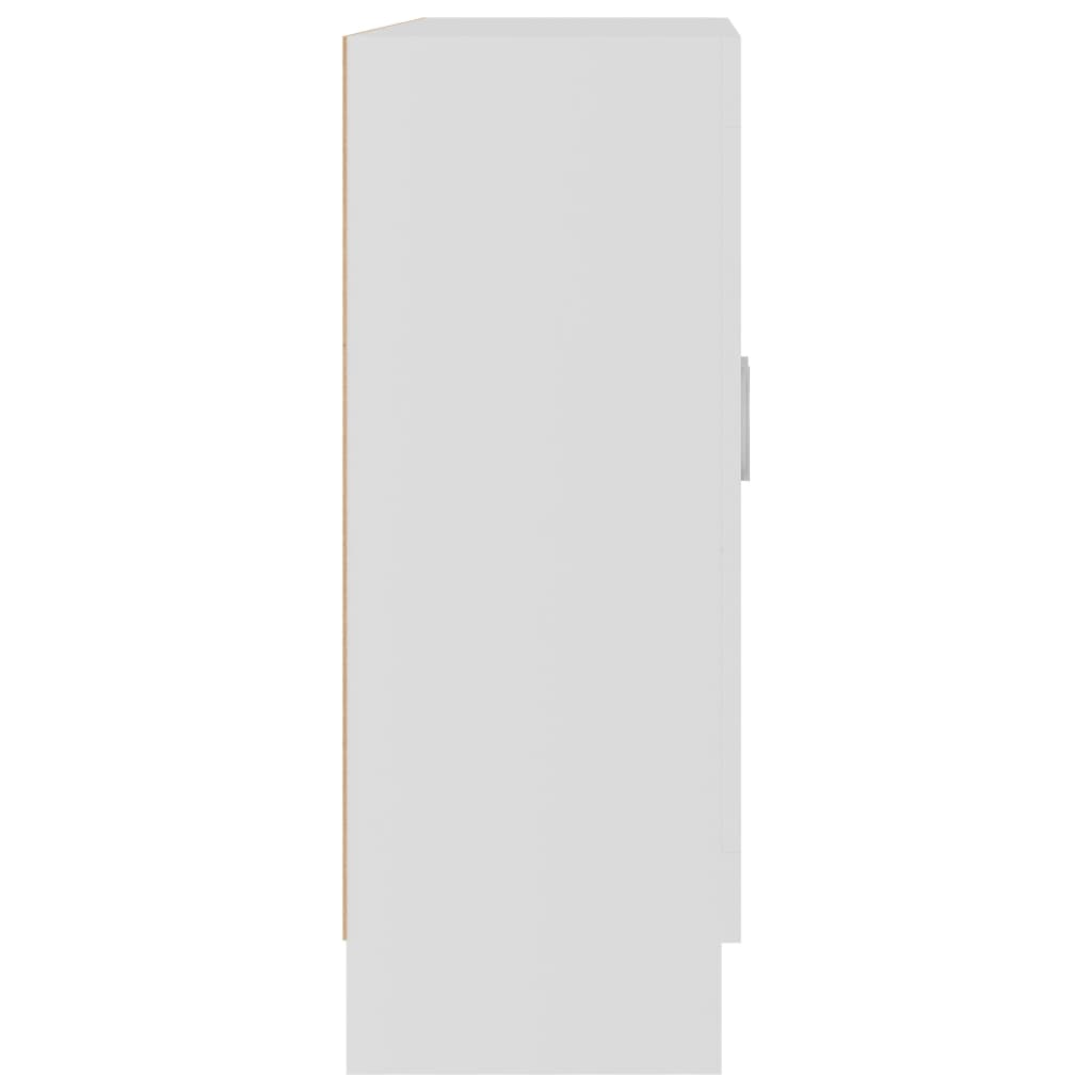 vidaXL Vitrina bela 82,5x30,5x80 cm iverna plošča