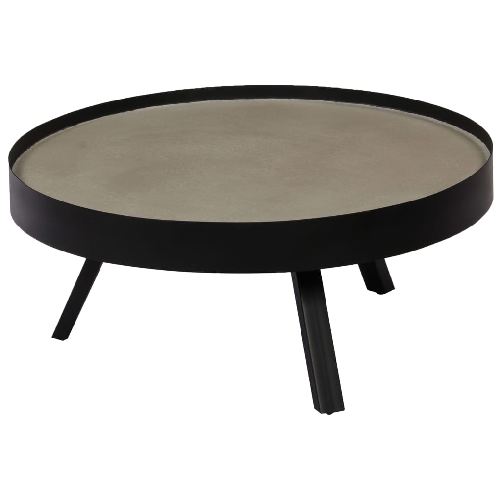 vidaXL Klubska mizica s površino iz betona 74x32 cm