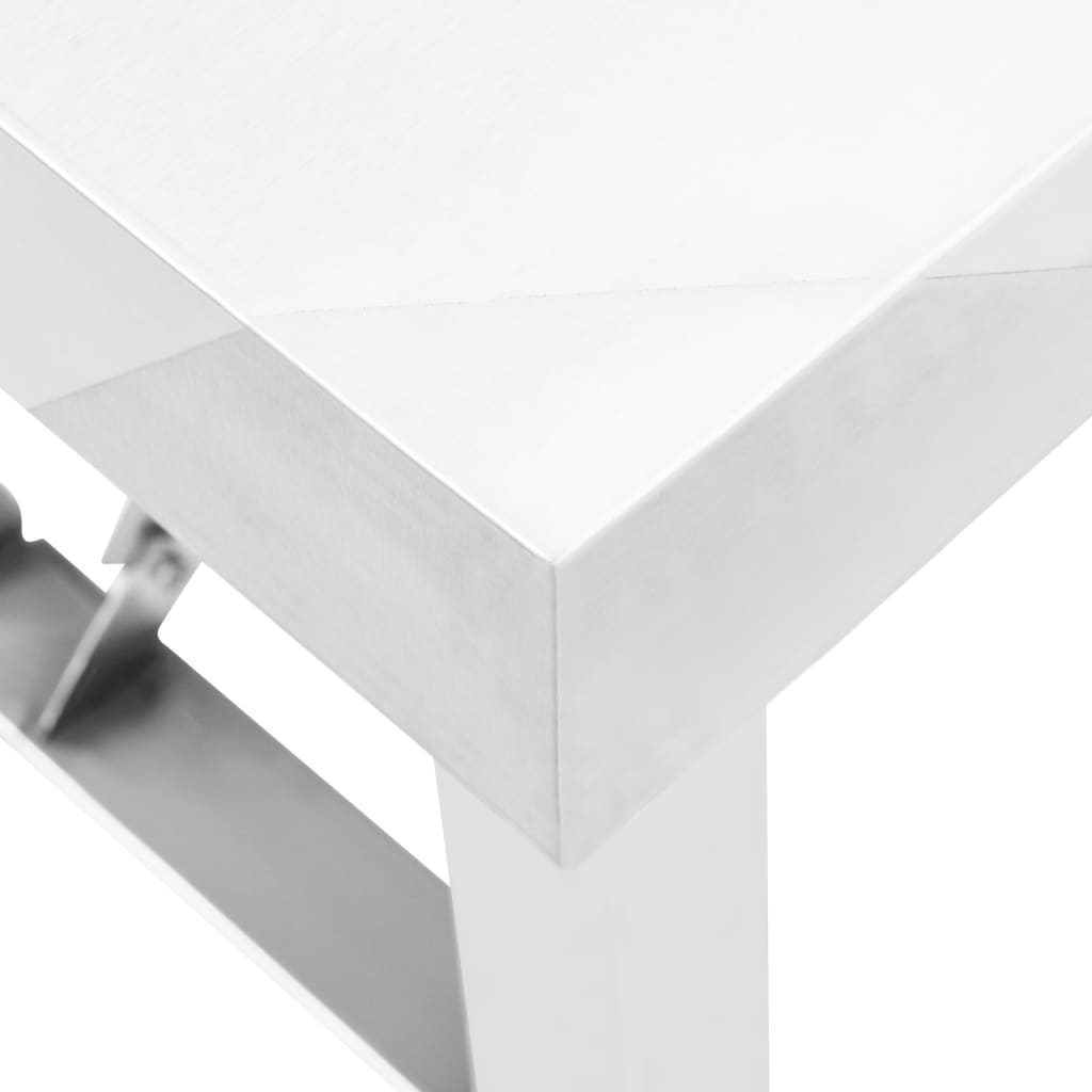vidaXL Zložljiva kuhinjska miza 85x60x80 cm nerjaveče jeklo