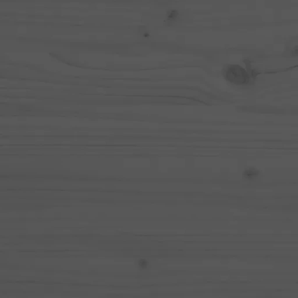 vidaXL Nočna omarica siva 40x34x55 cm trdna borovina