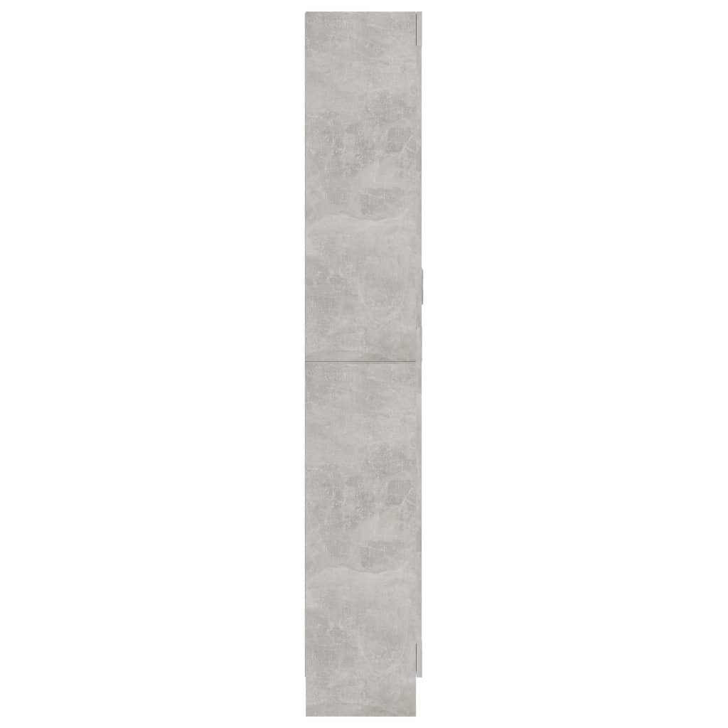 vidaXL Vitrina betonsko siva 82,5x30,5x185,5 cm iverna plošča