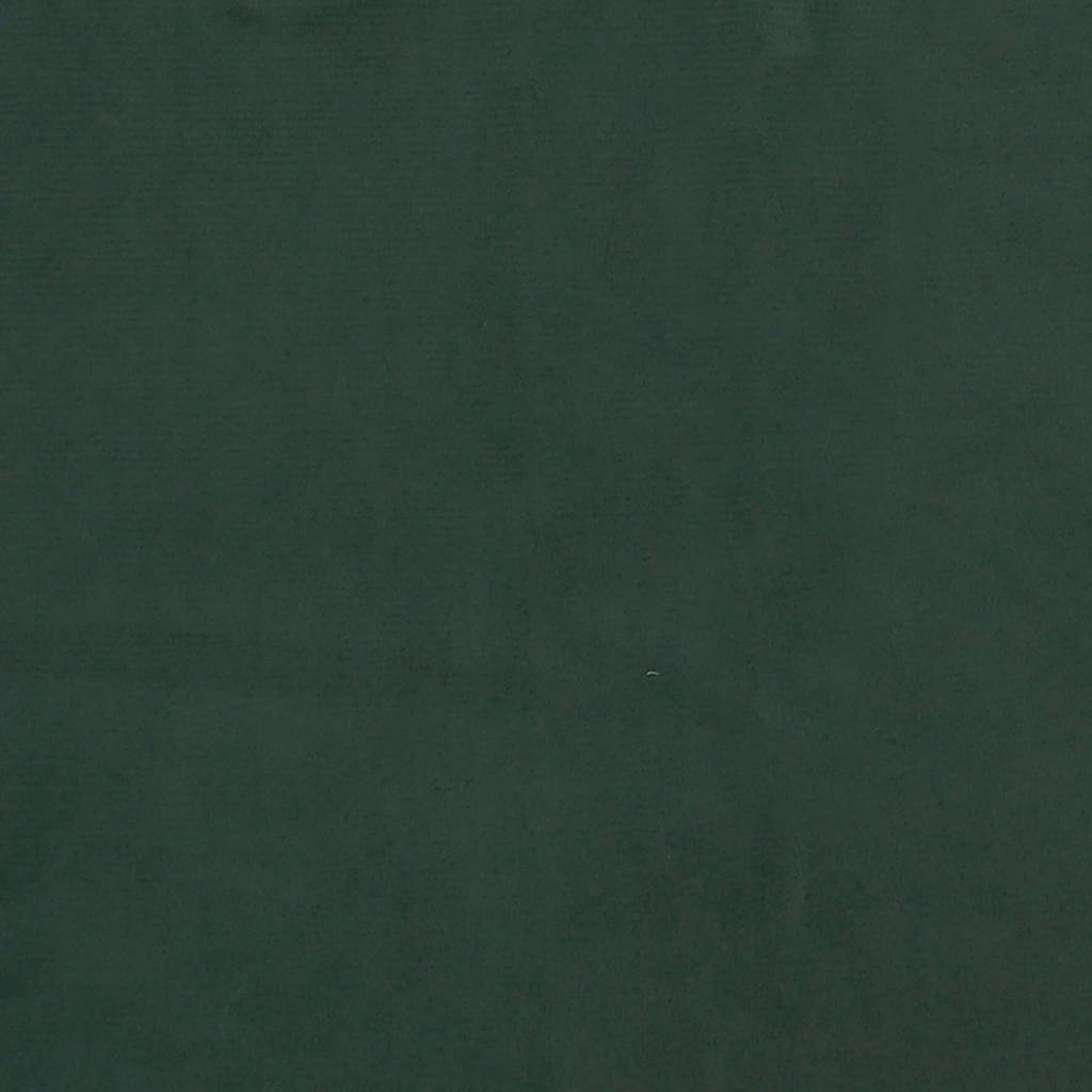 vidaXL Posteljni okvir z vzglavjem temno zelen 140x190 cm žamet
