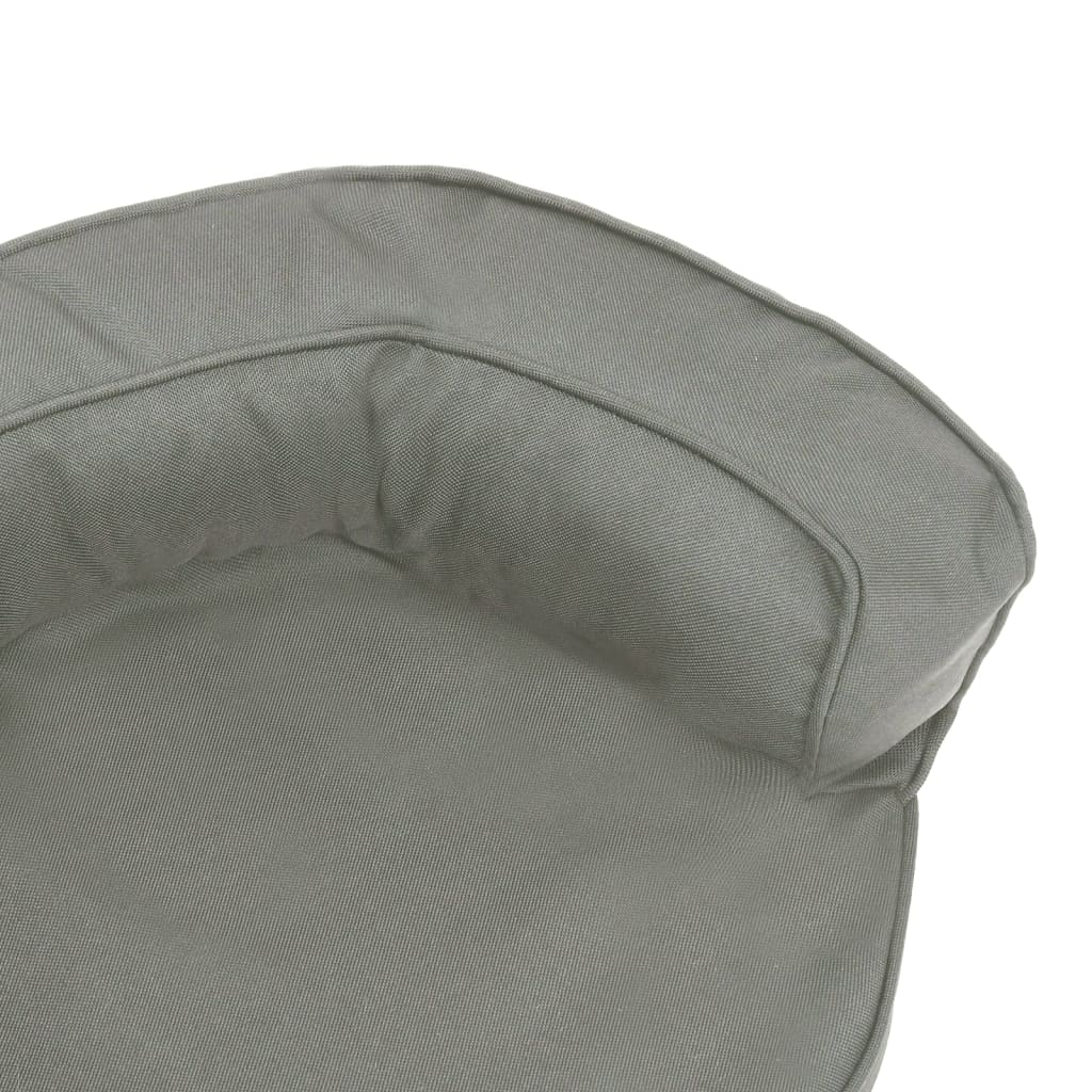 vidaXL Ergonomska pasja postelja 60x42 cm videz platna siva