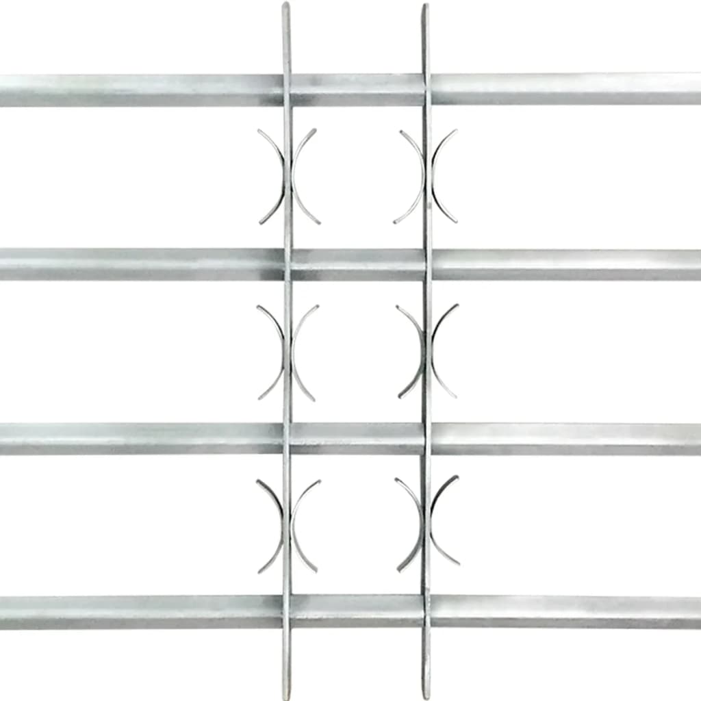 vidaXL Nastavljiva okenska rešetka s 4 prečkami 1000-1500 mm
