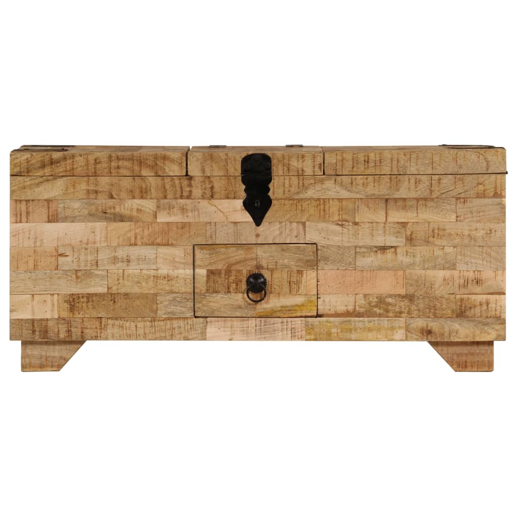 vidaXL Klubska mizica iz trdnega mangovega lesa 80x40x35 cm