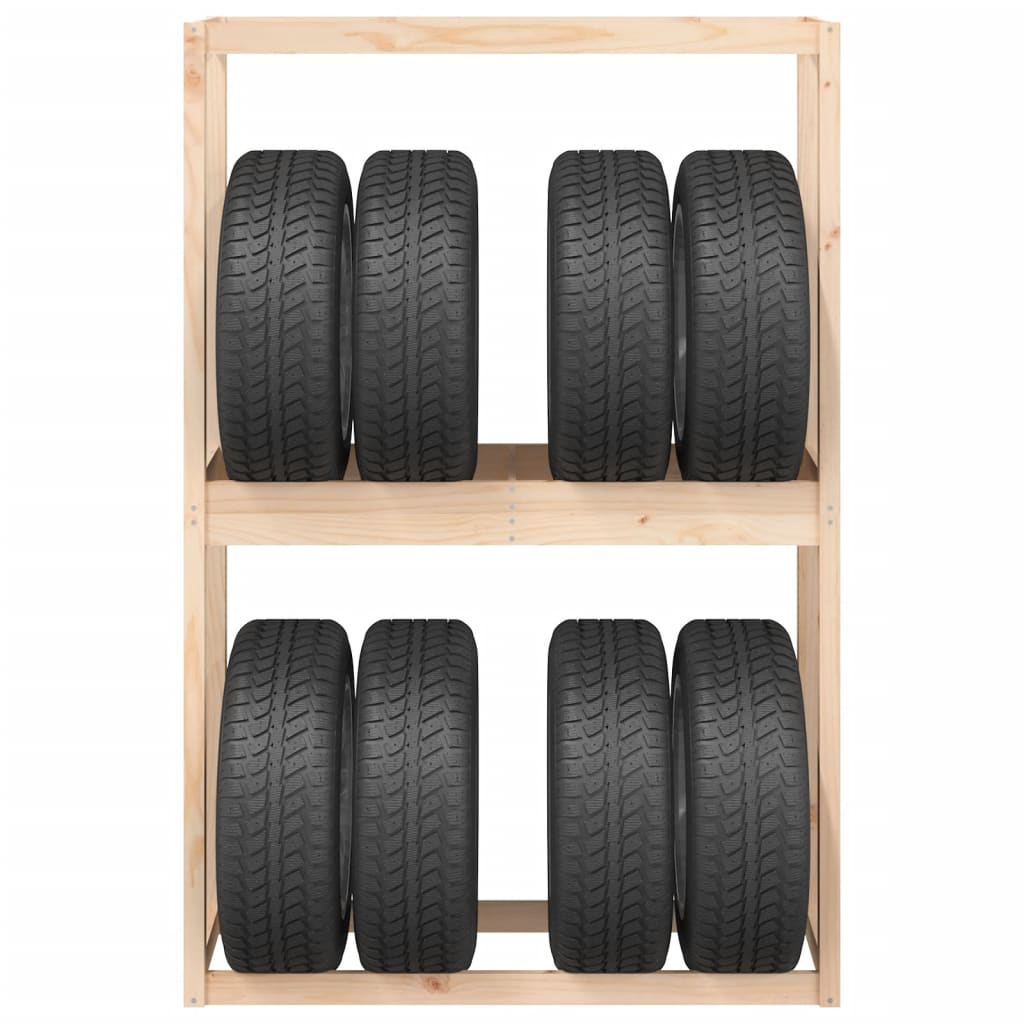 vidaXL Regal za pnevmatike 120x40x180 cm trdna borovina