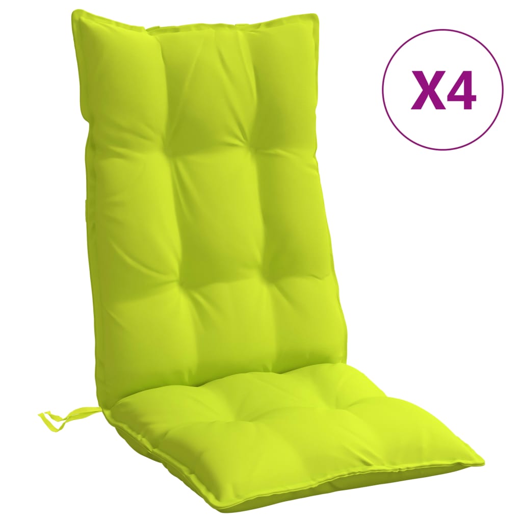 vidaXL Blazine za stole 4 kosi svetlo zelena oxford tkanina