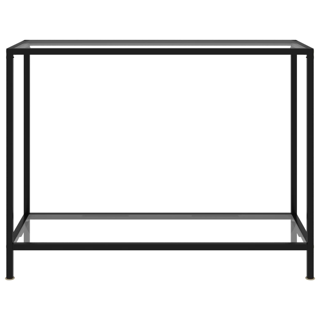 vidaXL Konzolna mizica prozorna 100x35x75 cm kaljeno steklo
