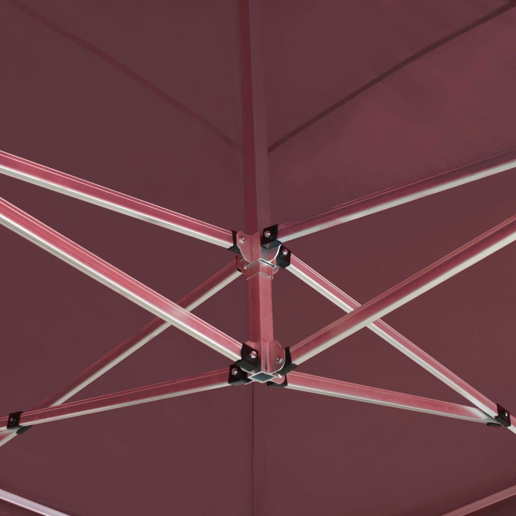 vidaXL Profesionalni šotor za zabave aluminij 6x3 m vinsko rdeč