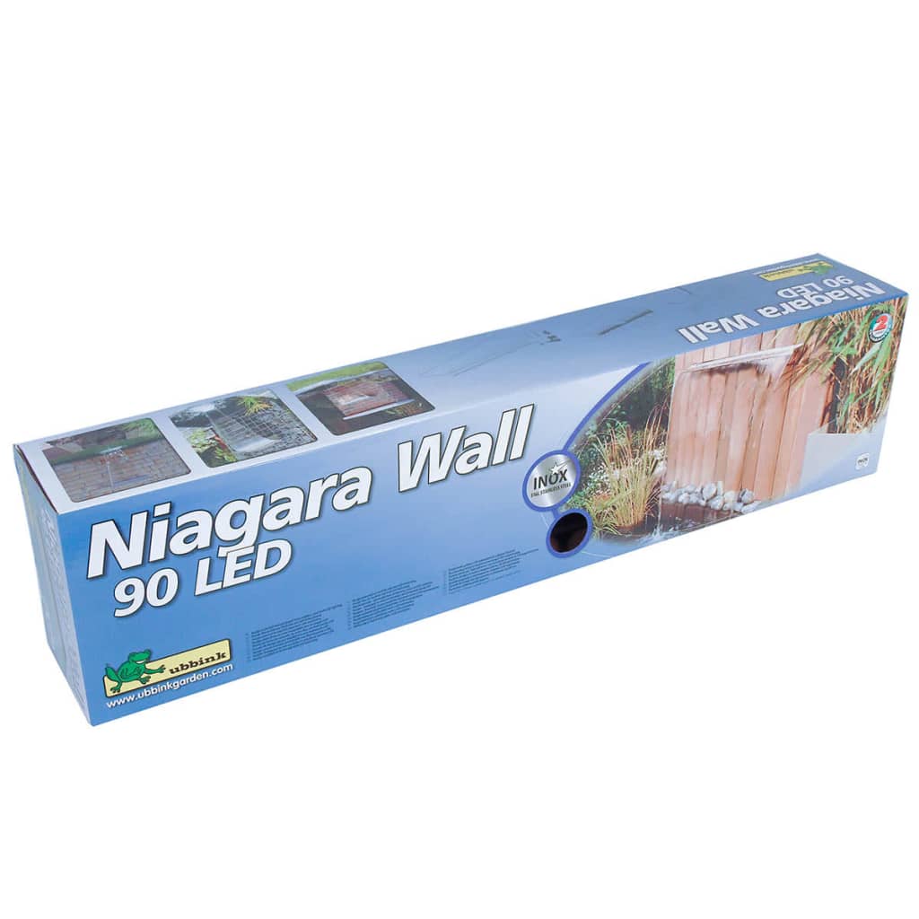 Ubbink Vodni slap z LED diodami Niagara 90 cm nerjaveče jeklo 1312126