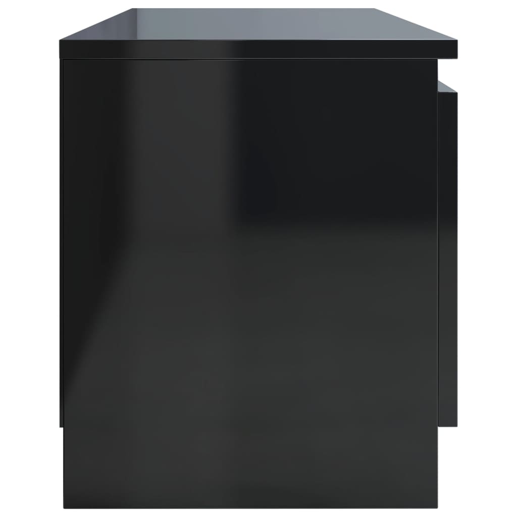 vidaXL TV omarica visok sijaj črna 120x30x35,5 cm iverna plošča