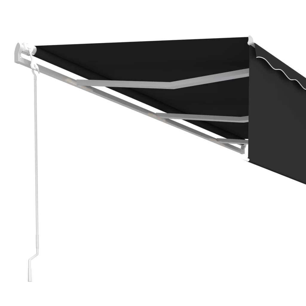 vidaXL Avtomatsko zložljiva tenda s senčilom 6x3 m antracitna