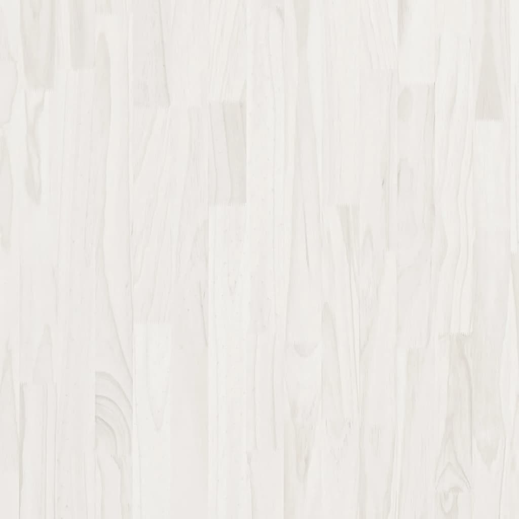 vidaXL Knjižna omara 3-nadstropna bela 80x30x105 cm trdna borovina