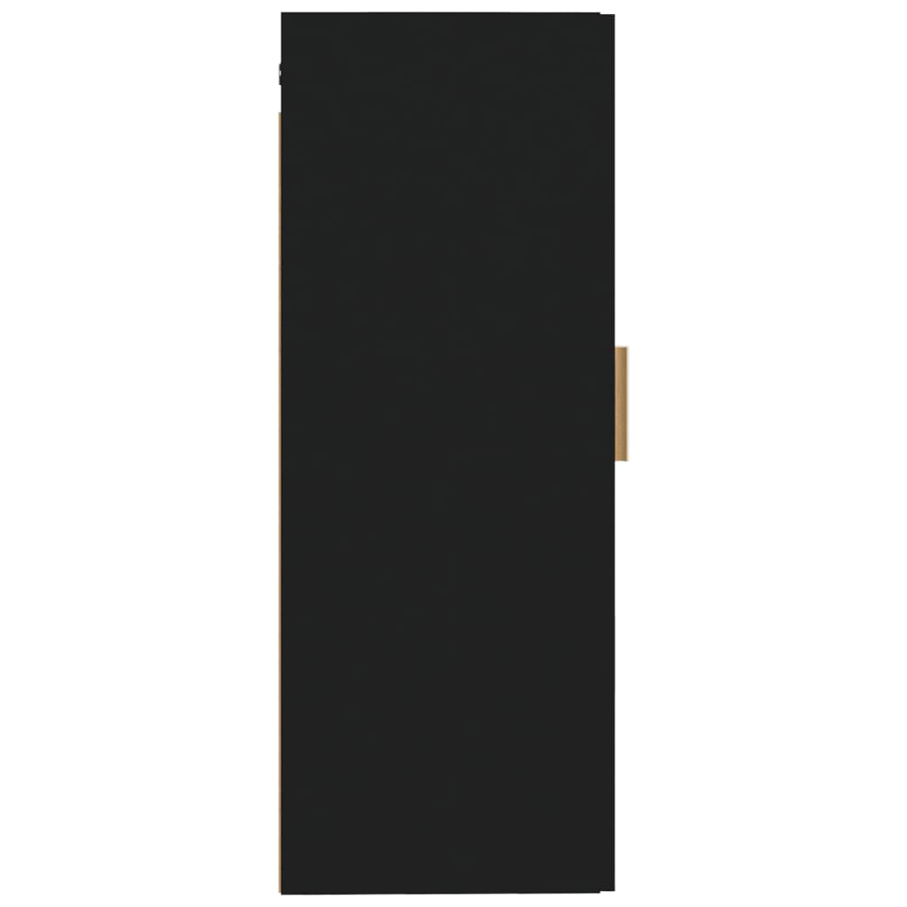 vidaXL Stenska omarica črna 35x34x90 cm konstruiran les
