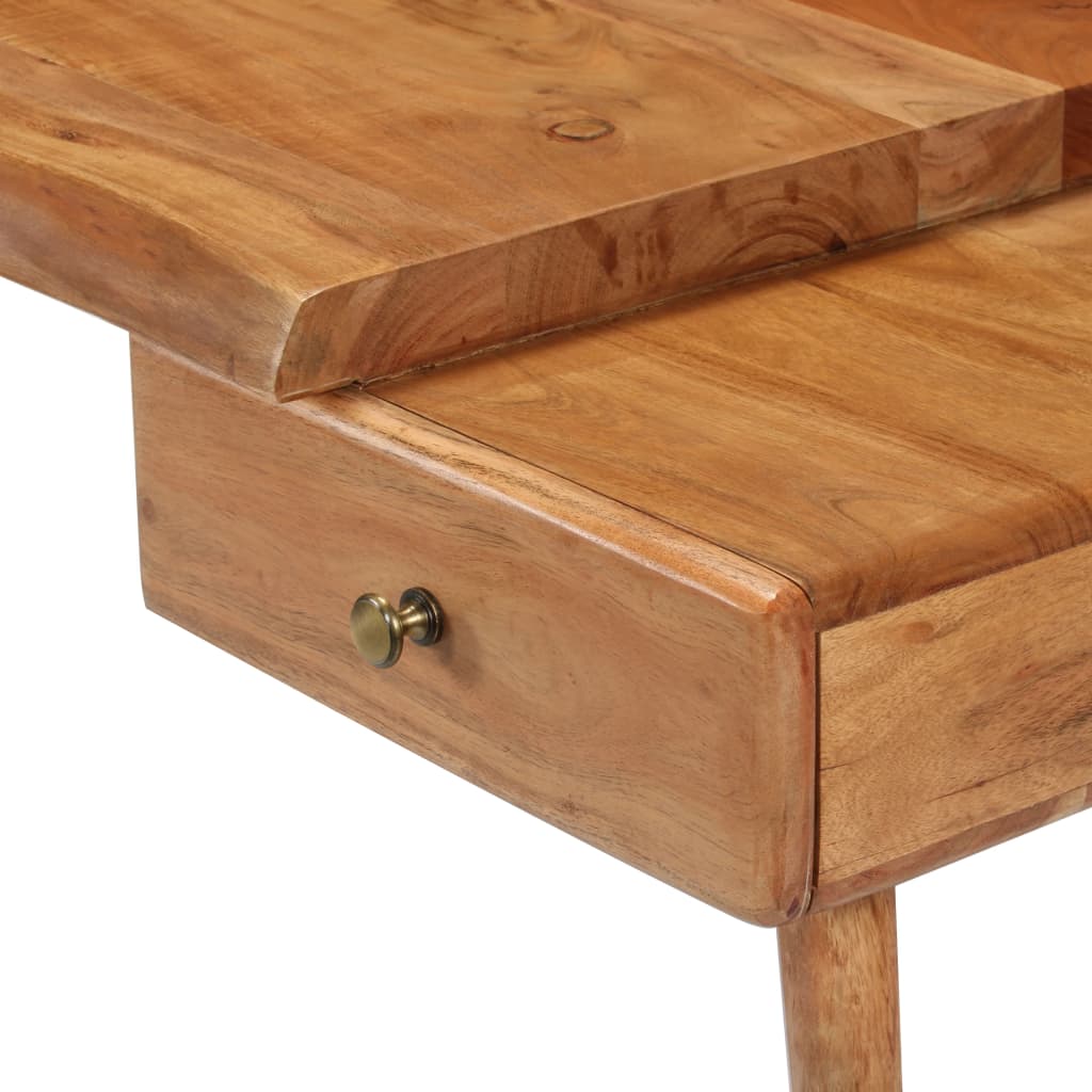 vidaXL Konzolna mizica iz trdnega akacijevega lesa 115x35x76 cm