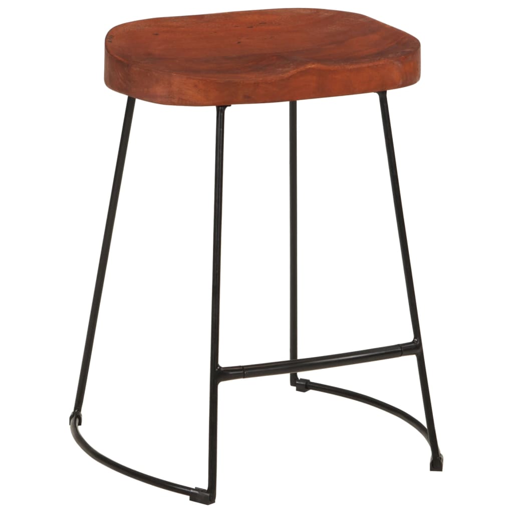 vidaXL Barski stol Gavin 2 kosa 45x38x53 cm trden mangov les
