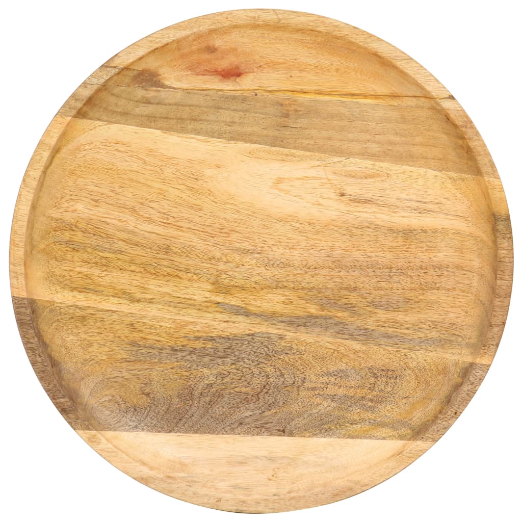 vidaXL Okrogla stranska mizica 43x43x66 cm trden mangov les
