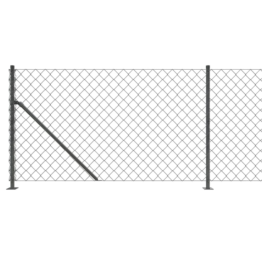 vidaXL Mrežna ograja s prirobnico antracit 0,8x10 m