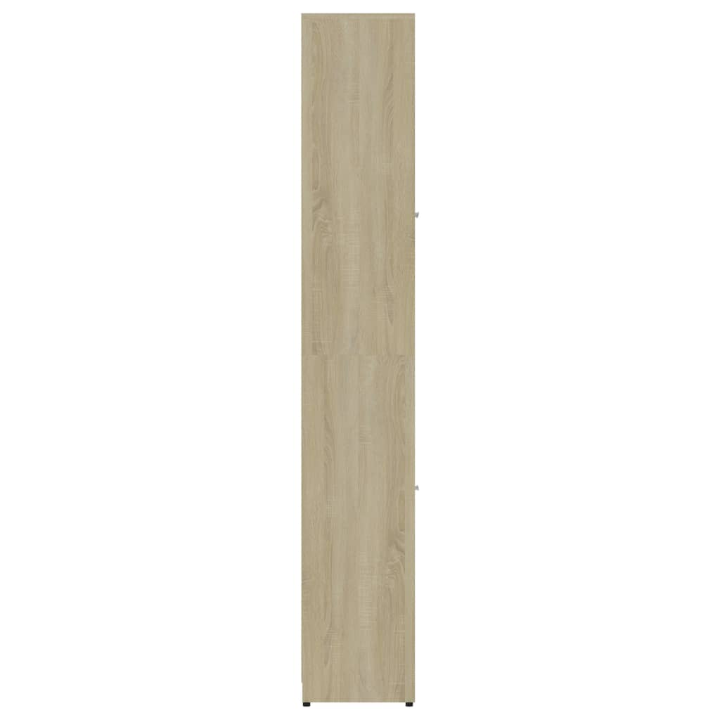 vidaXL Kopalniška omarica sonoma hrast 30x30x183,5 cm iverna plošča