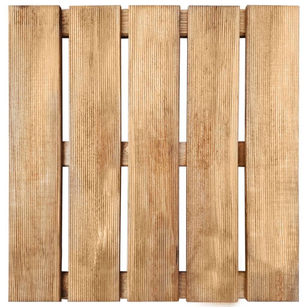 vidaXL Talne plošče 30 kosov 50x50 cm lesene rjave