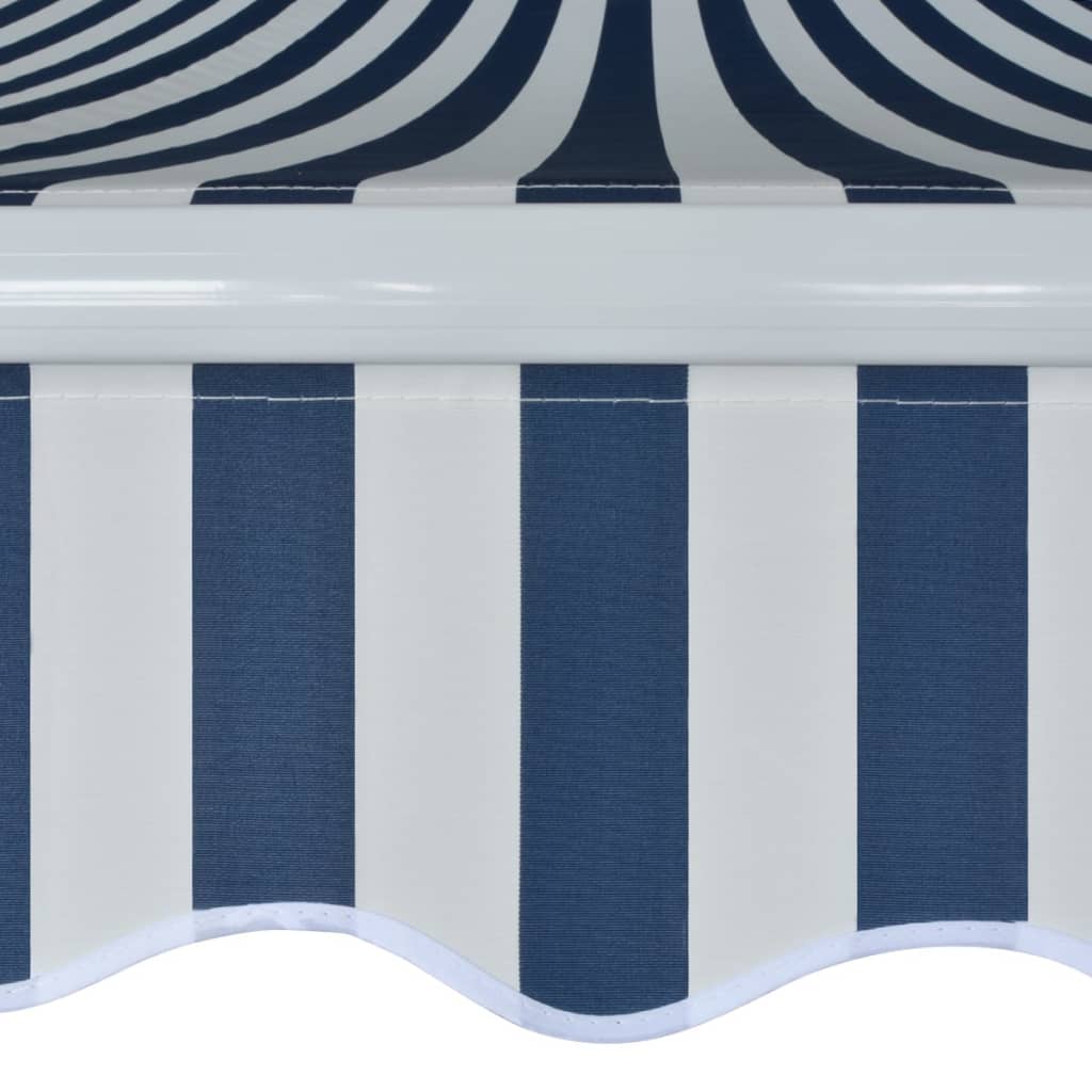 vidaXL Ročno zložljiva tenda 400 cm modre in bele barve