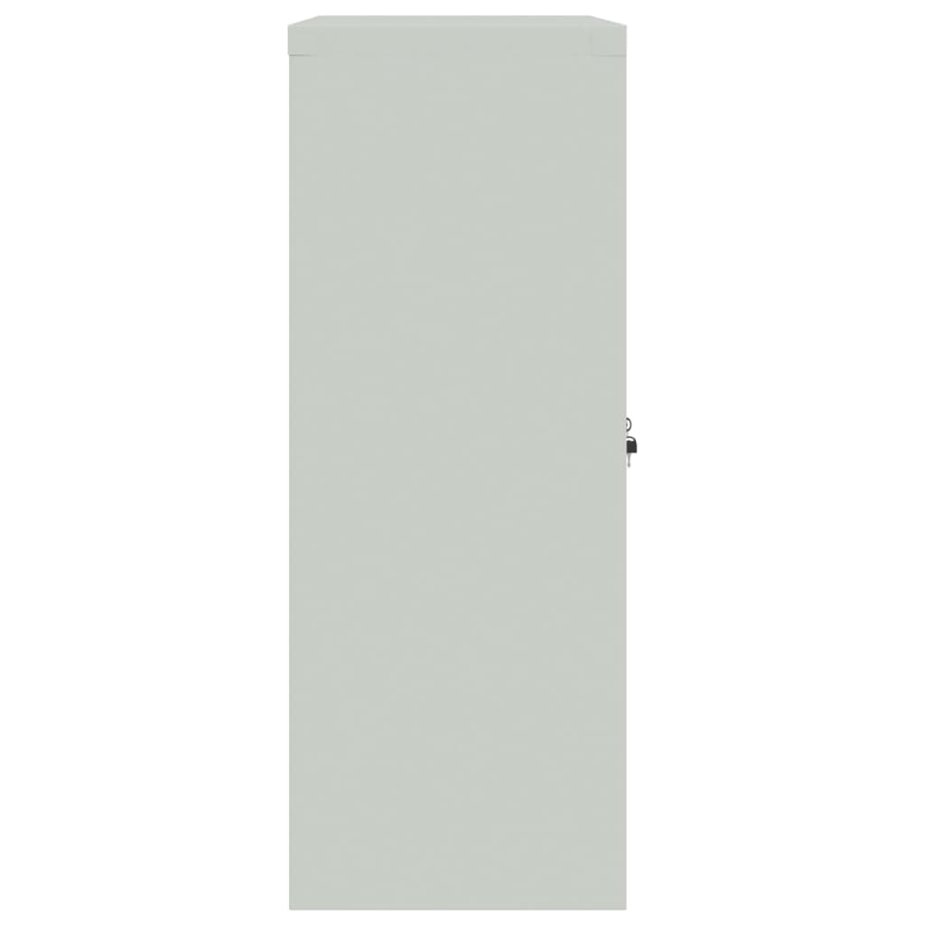 vidaXL Arhivska omara svetlo siva 90x40x105 cm jeklo