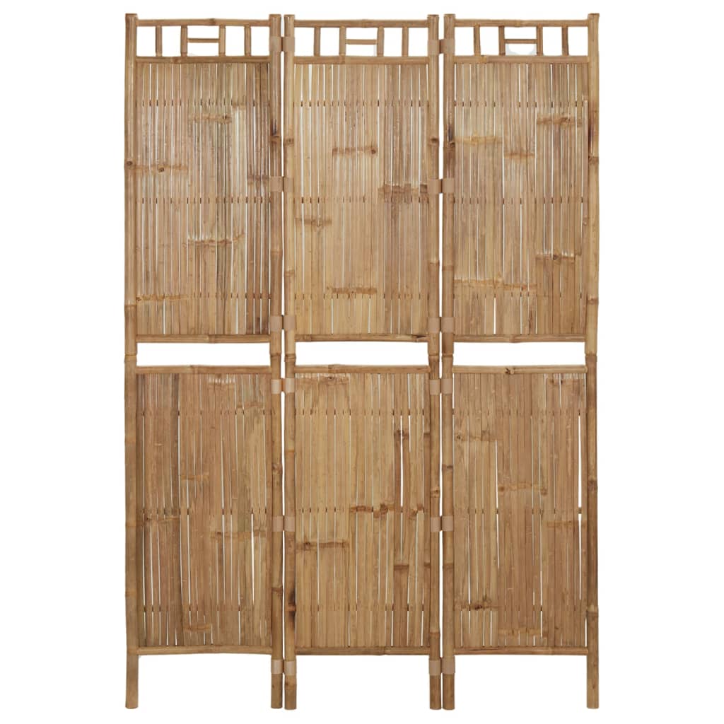 vidaXL Paravan 3-delni iz bambusa 120x180 cm