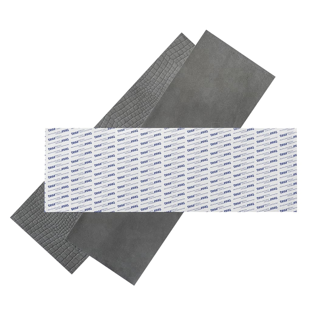 WallArt Usnjene ploščice Lyttelton modro sive 16 kosov