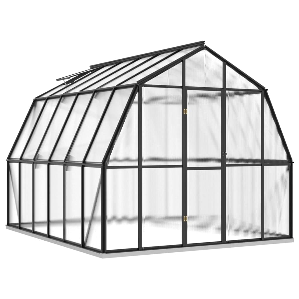 vidaXL Rastlinjak z okvirjem antracit 9,53 m² aluminij