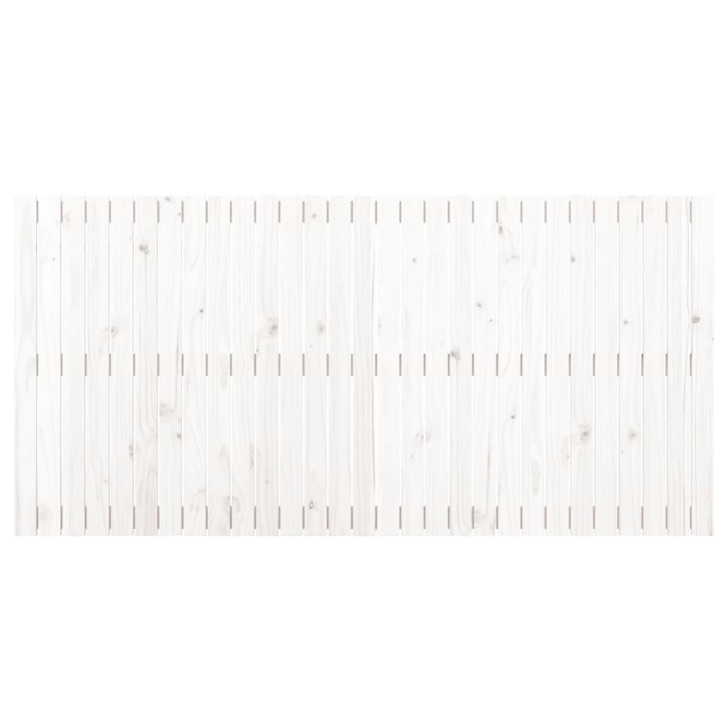 vidaXL Stensko posteljno vzglavje belo 185x3x90 cm trdna borovina