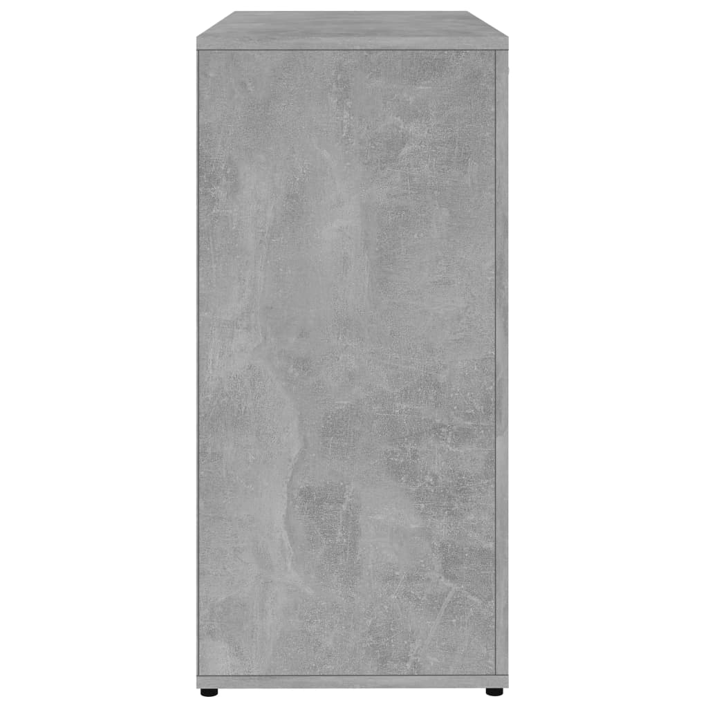vidaXL Komoda betonsko siva 80x36x75 cm iverna plošča