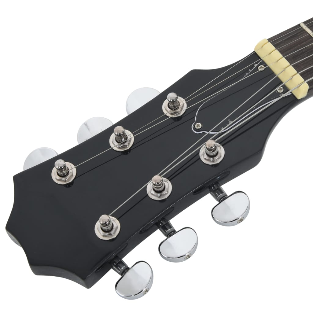 vidaXL Otroška električna kitara s torbo rjava in črna 3/4 30"