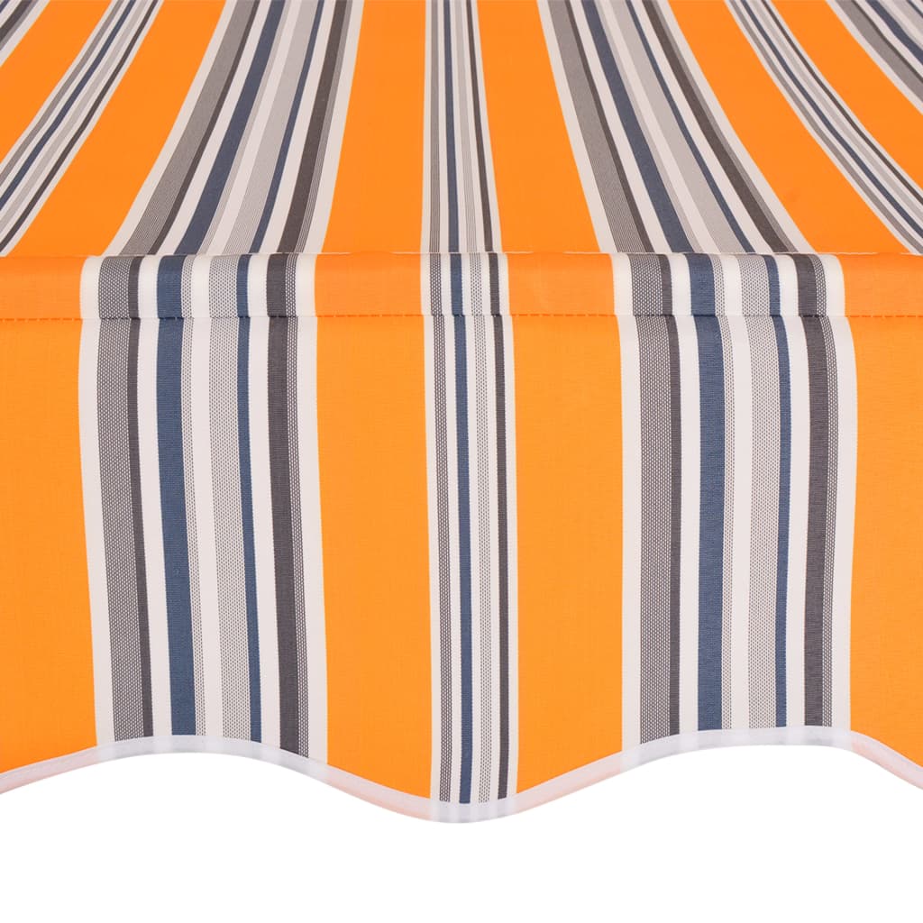 vidaXL Ročno zložljiva tenda 100 cm rumene in modre črte
