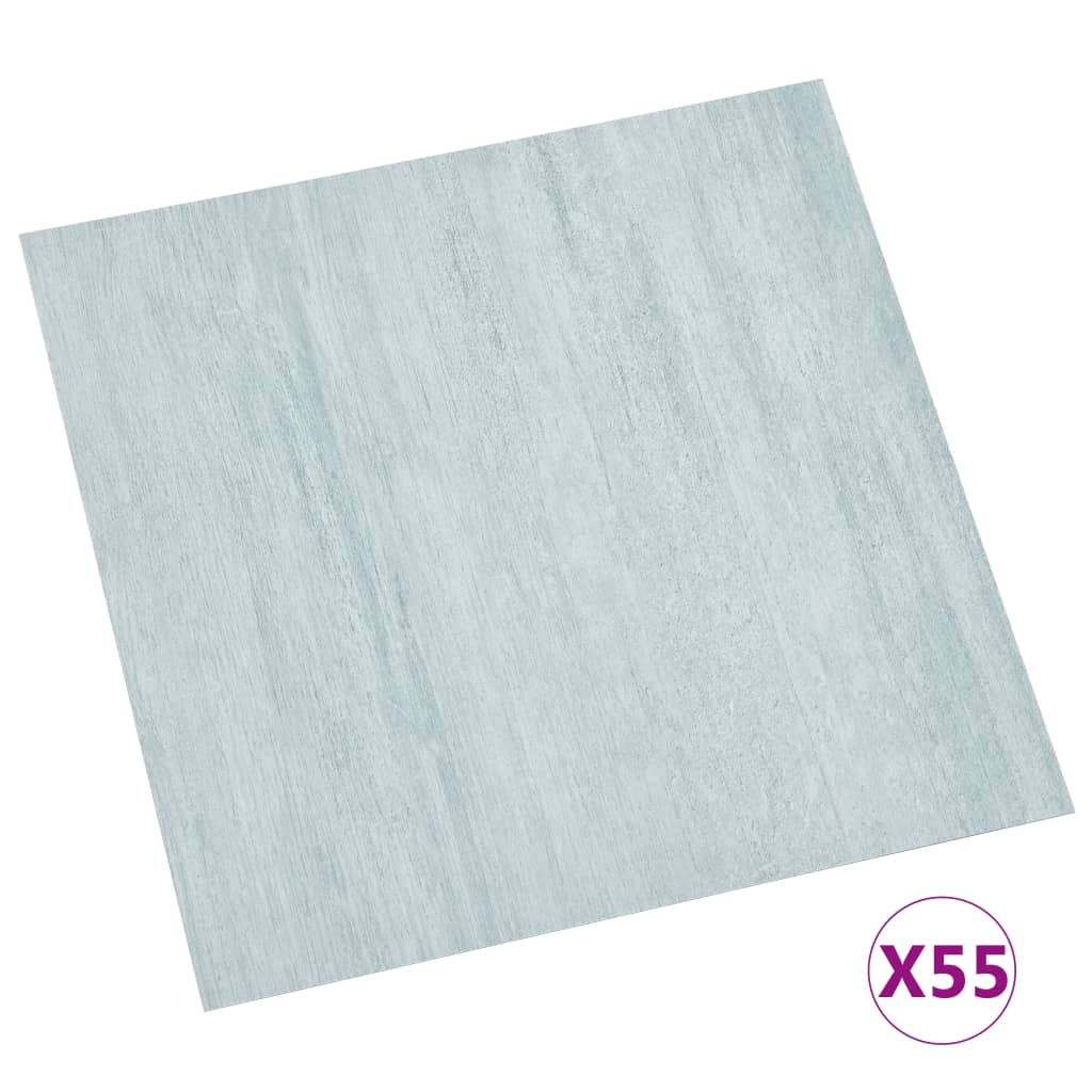 vidaXL Samolepilne talne plošče 55 kosov PVC 5,11 m² zelene