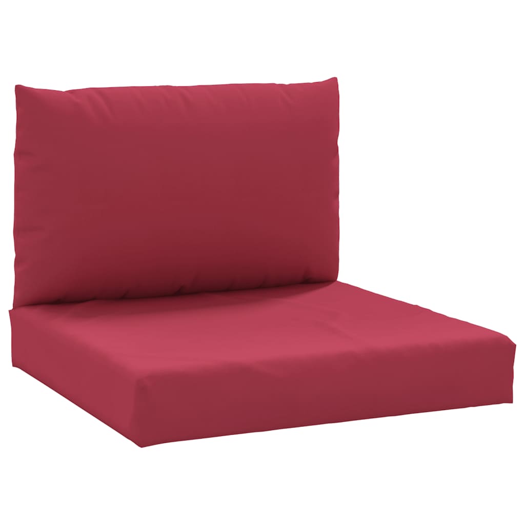 vidaXL Blazine za kavč iz palet 2 kosa vinsko rdeče blago