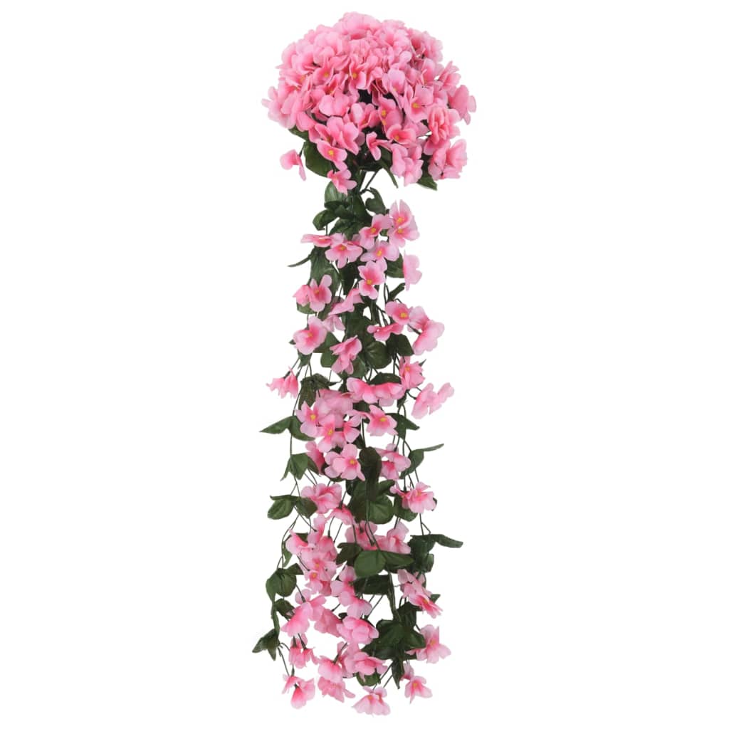 vidaXL Girlanda iz umetnega cvetja 3 kosi roza 250 cm