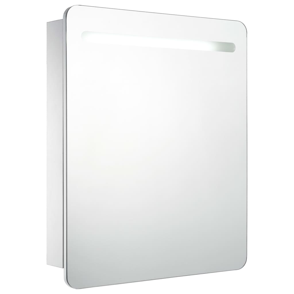 vidaXL LED kopalniška omarica z ogledalom 68x9x80 cm