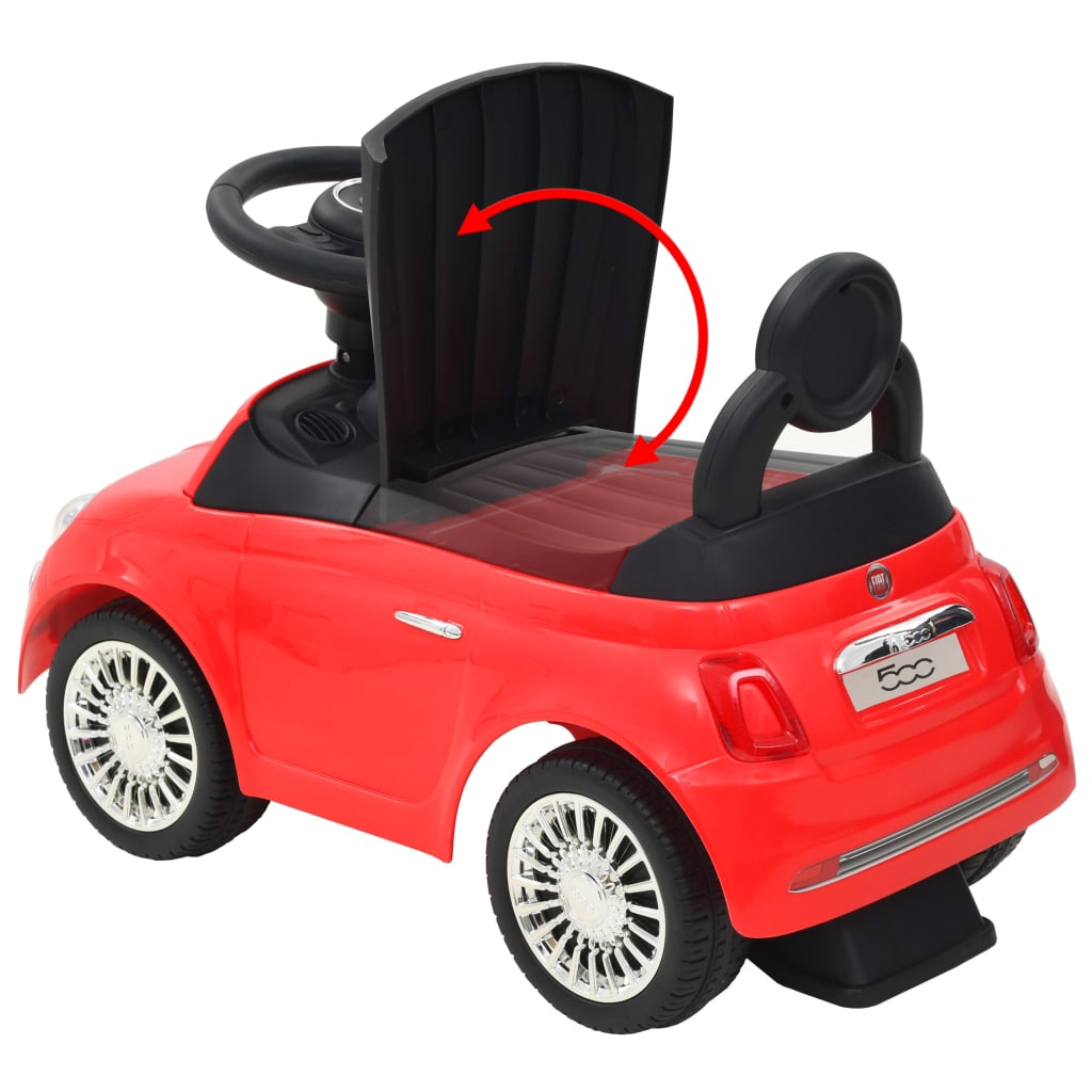 vidaXL Otroški avtomobil Fiat 500 rdeče barve