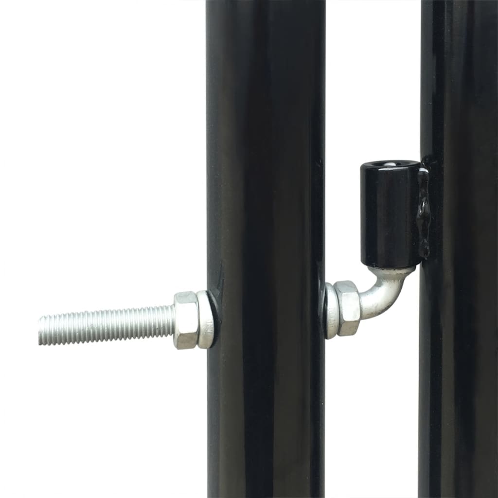 vidaXL Enojna ograjna vrata 300x250 cm črna
