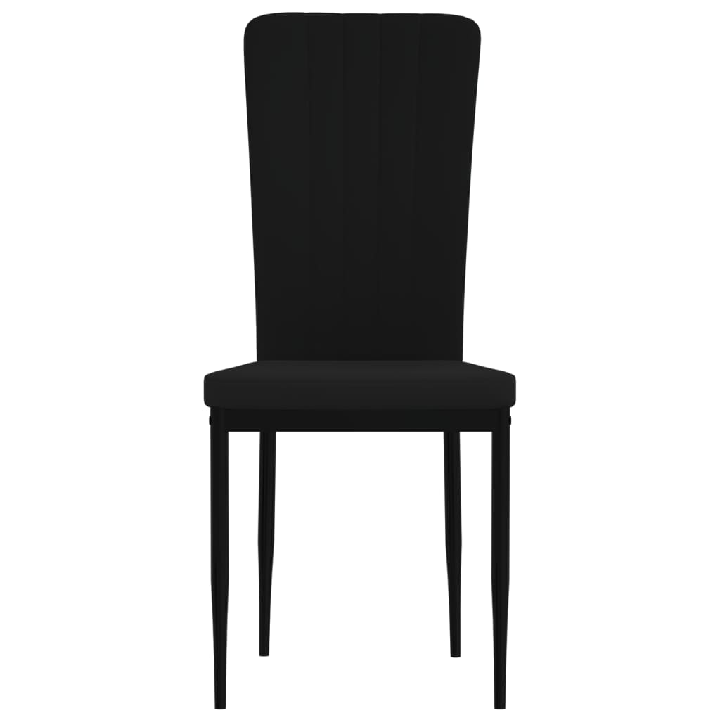 vidaXL Jedilni stoli 4 kosi črn žamet