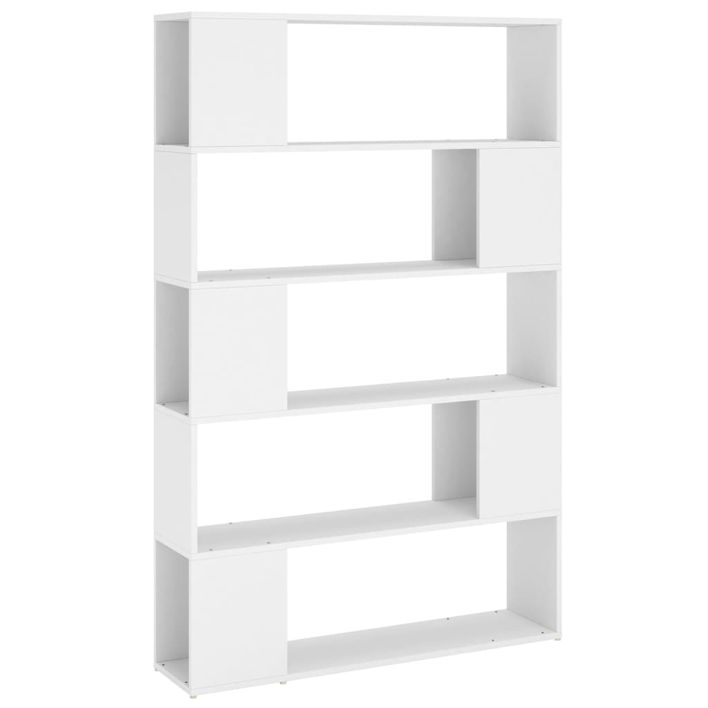 vidaXL Knjižna omara za razdelitev prostora bela 100x24x155 cm