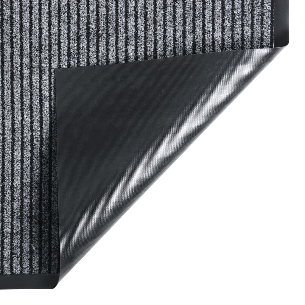 vidaXL Predpražnik črtast siv 80x120 cm