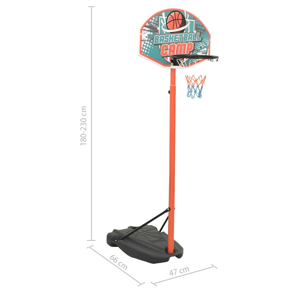 vidaXL Prenosni košarkarski komplet nastavljiv 180-230 cm