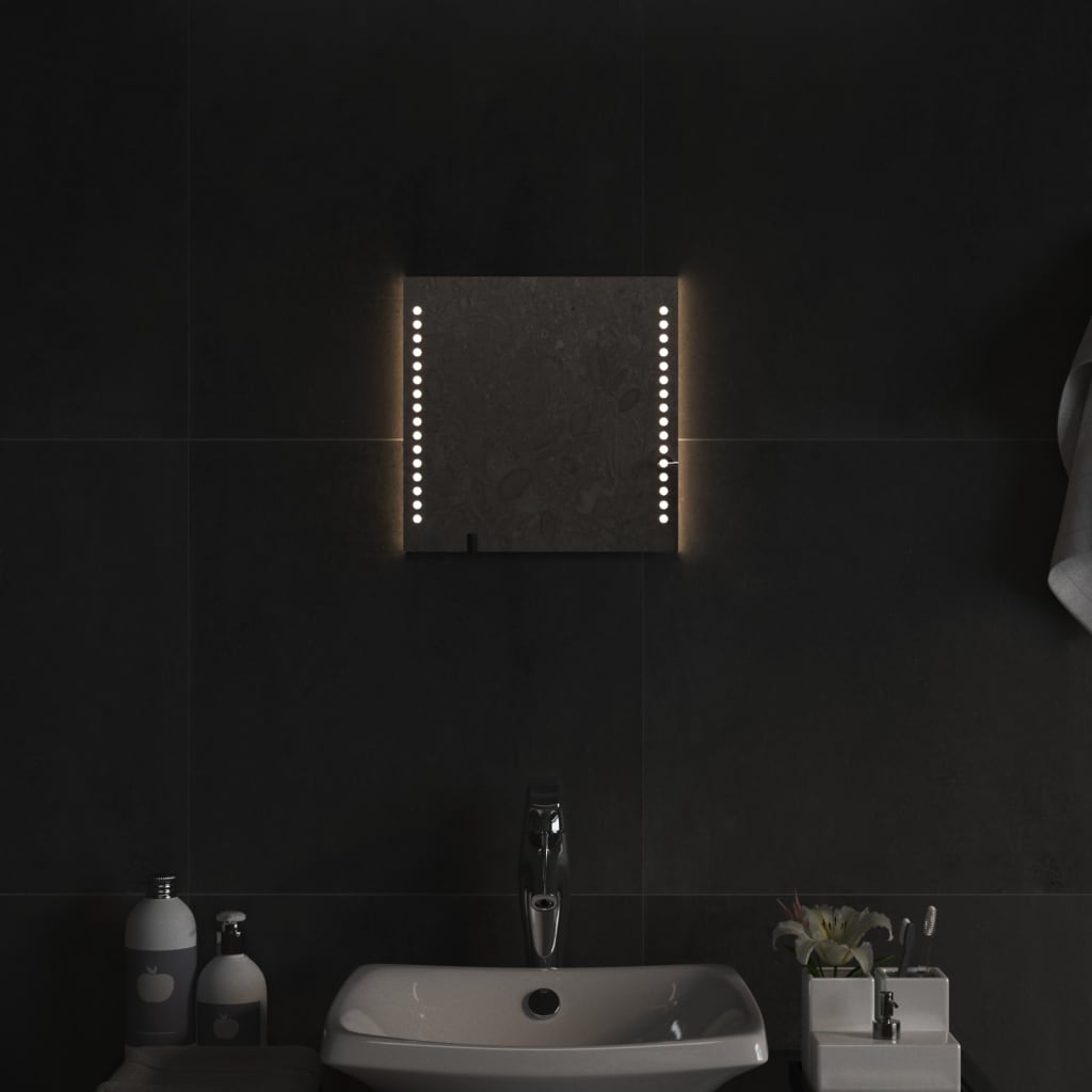 vidaXL LED kopalniško ogledalo 30x30 cm
