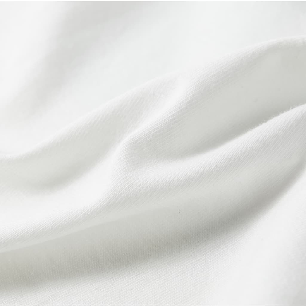 Otroška majica s kratkimi rokavi z volančki bela 116
