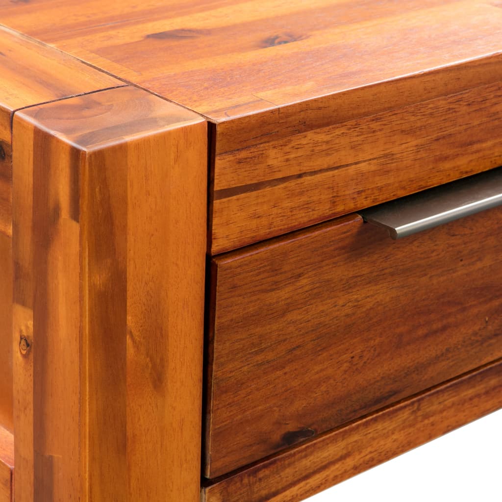 vidaXL Konzolna mizica iz trdnega akacijevega lesa 86x30x75 cm