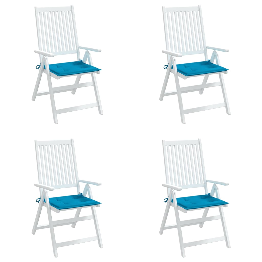 vidaXL Blazine za vrtne stole 4 kosi modre 40x40x3 cm oxford tkanina