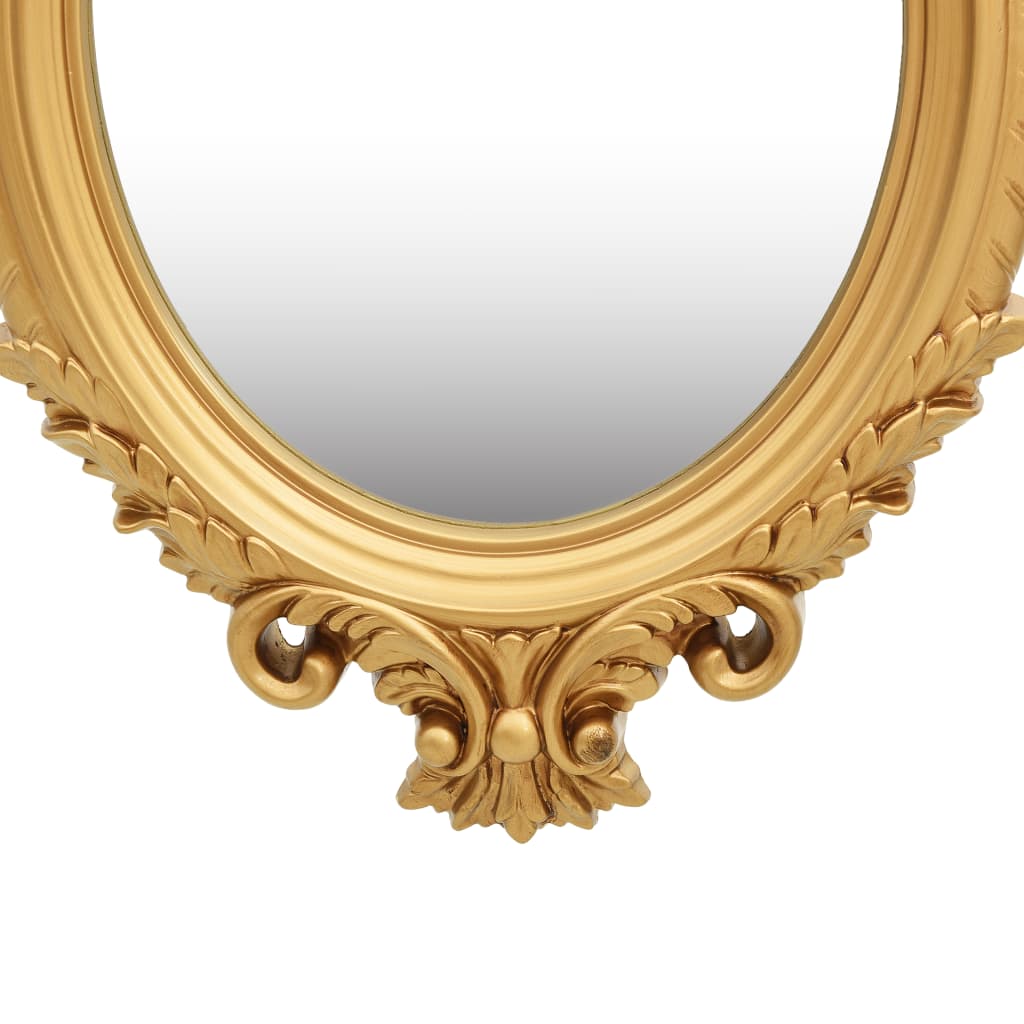 vidaXL Stensko ogledalo v grajskem stilu 56x76 cm zlato