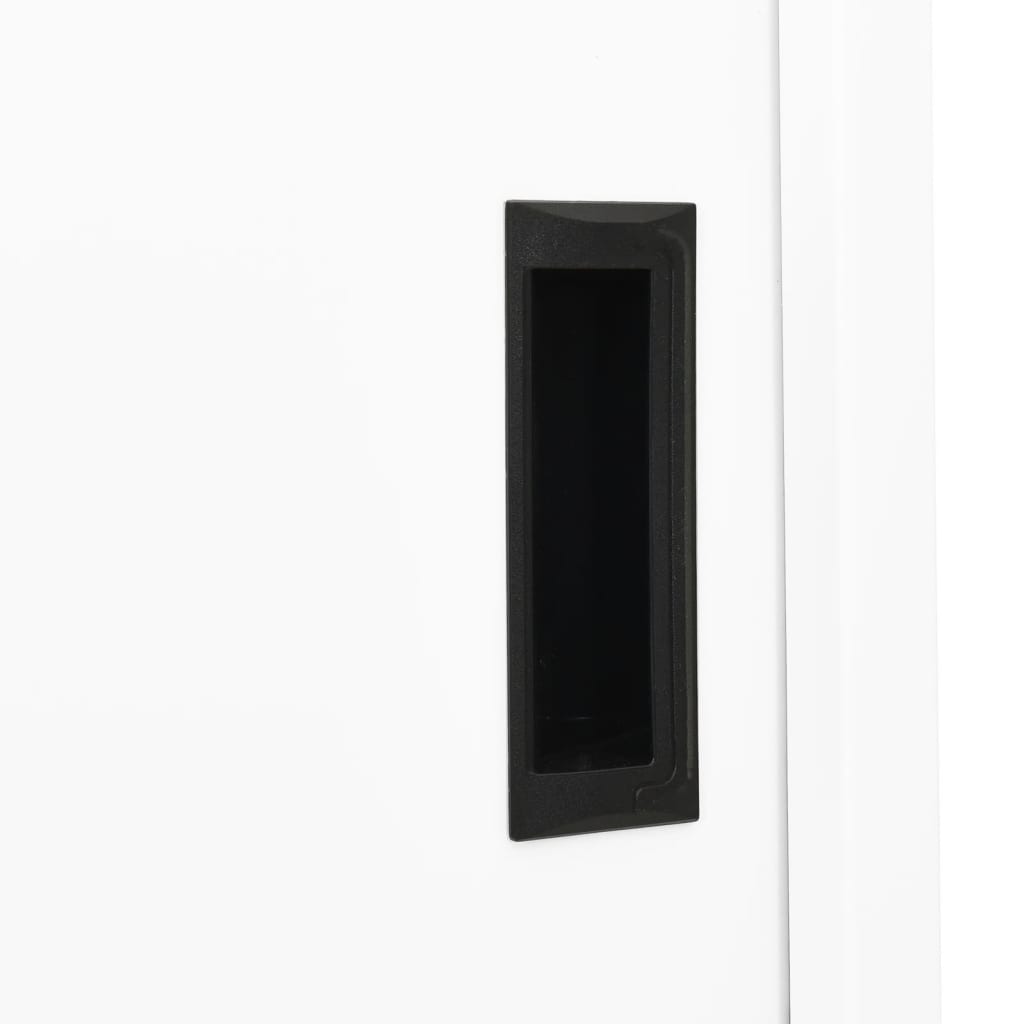 vidaXL Pisarniška omara z drsnimi vrati bela 90x40x180 cm jeklo
