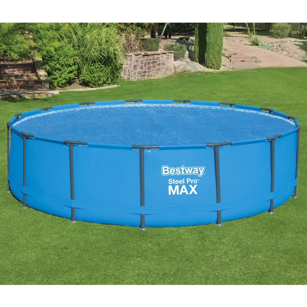Bestway Solarno pokrivalo za bazen Flowclear okroglo 462 cm modro